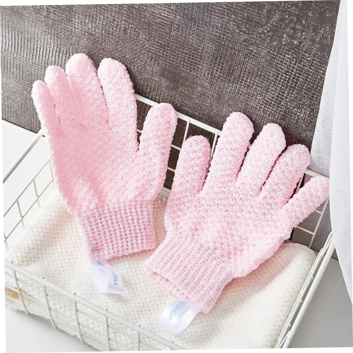 Bath scrub gloves