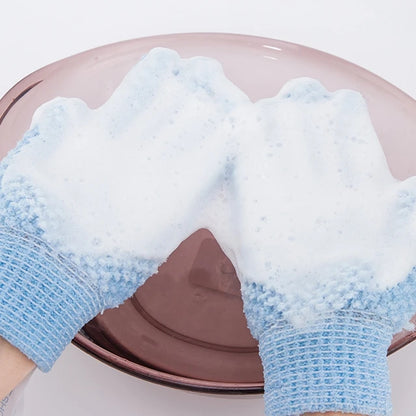 Bath scrub gloves