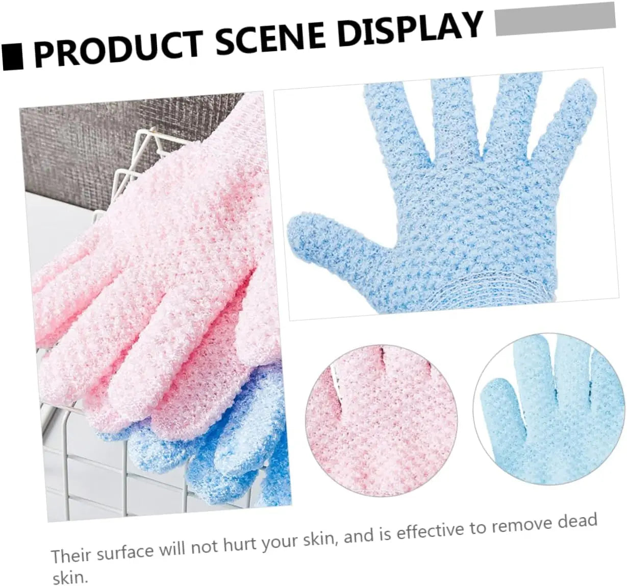 Bath scrub gloves