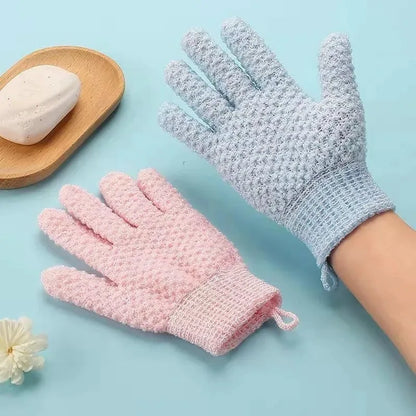Bath scrub gloves